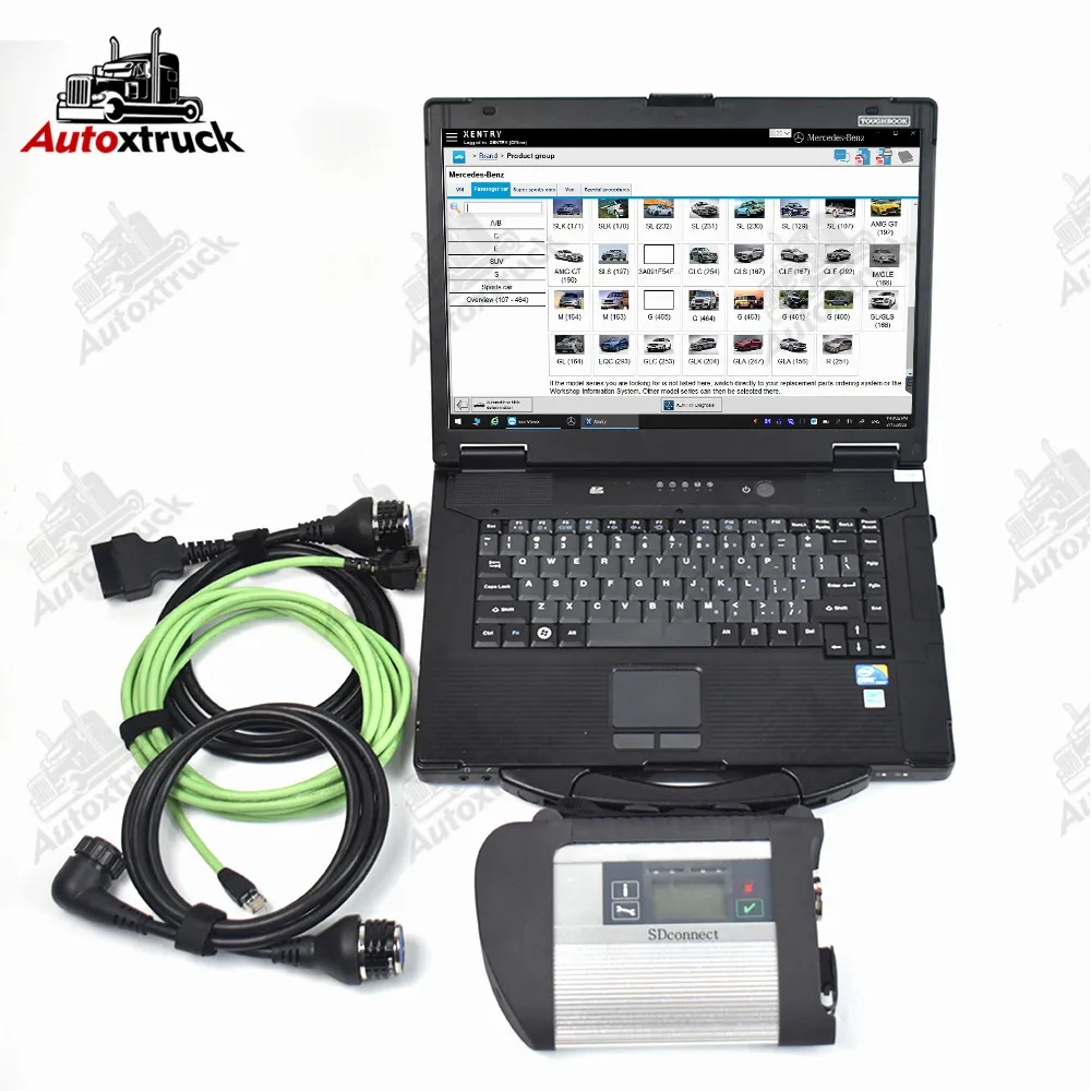 

MB STAR C4 Multiplexer MB SD Connect C4 with CF52 CF-52 Laptop Xentry Das Wis Epc Car Truck Diagnostic Scanner Tool