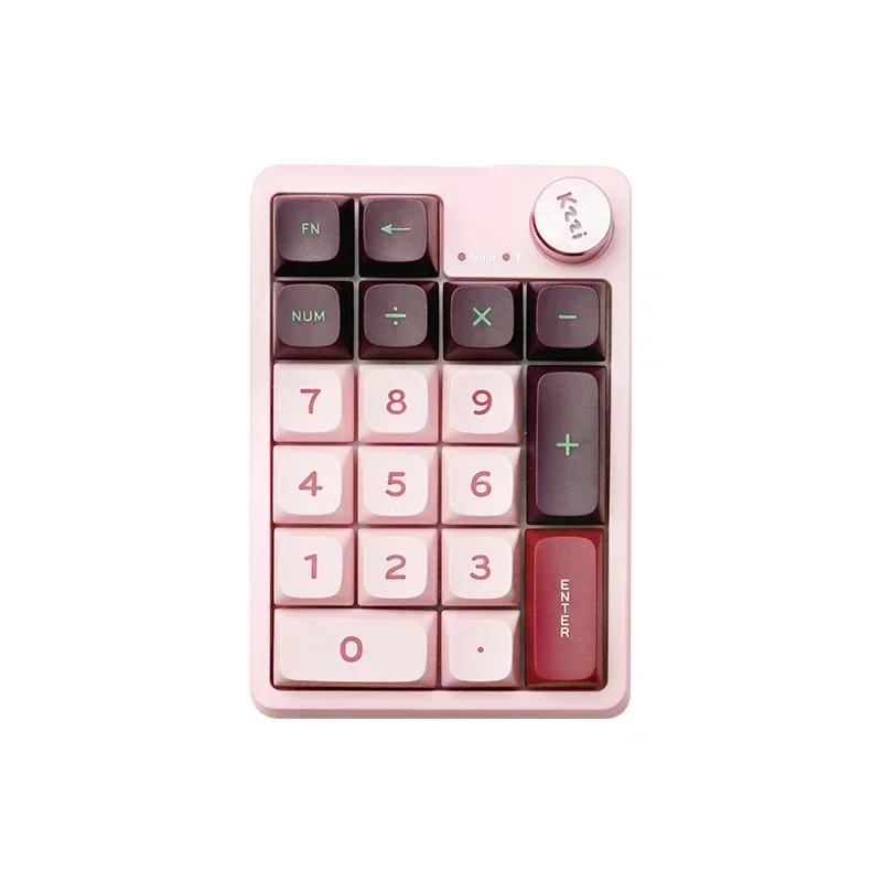 Kzzi-teclado inalámbrico K20, accesorio de ordenador con Bluetooth, 3 modos, 2,4G, 19 teclas, para regalo