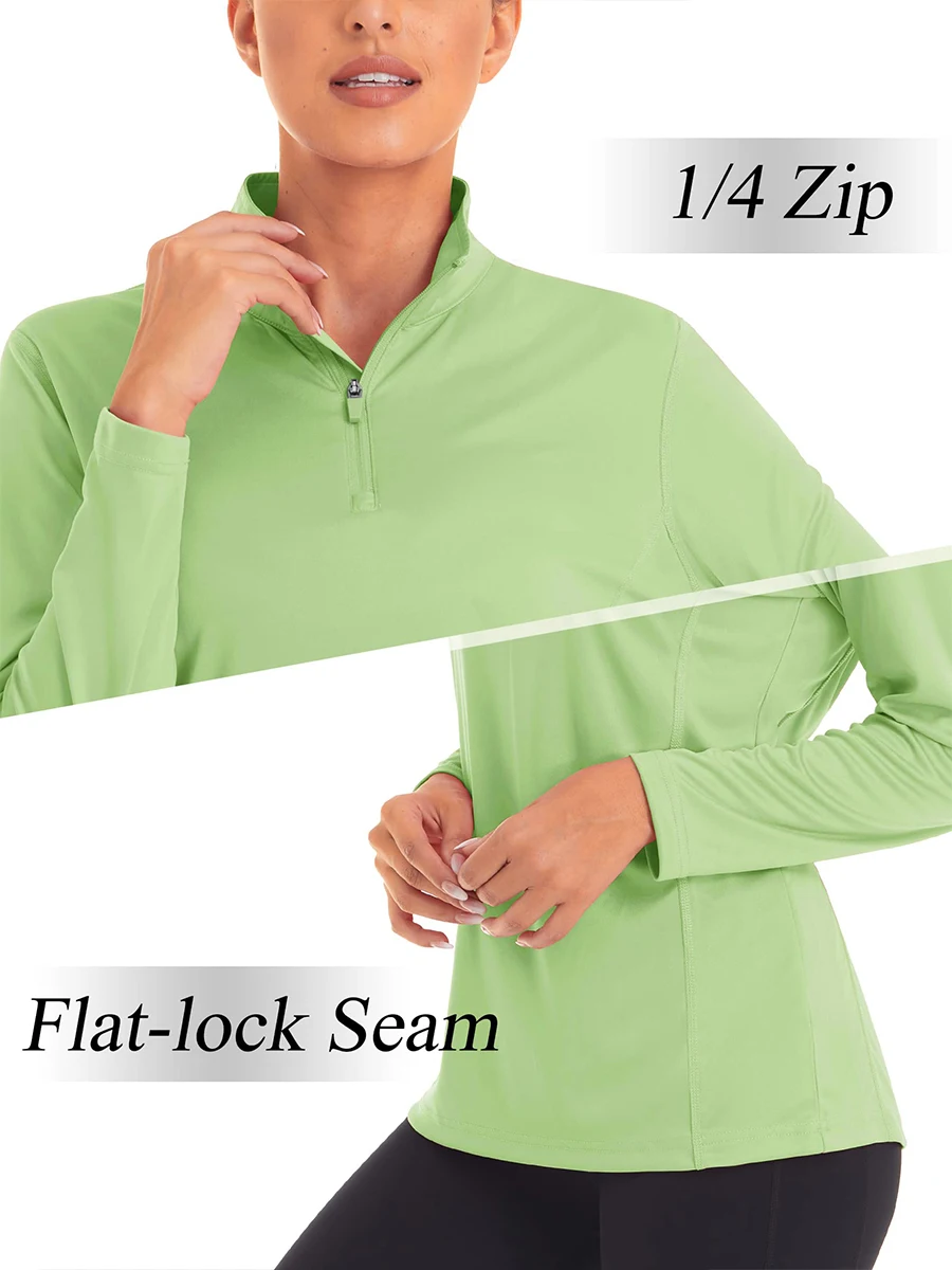 Rash Guard Donna Manica Corta UPF50+ - Top Protezione Solare, Asciugatura Rapida, Con Zip - Foto 11