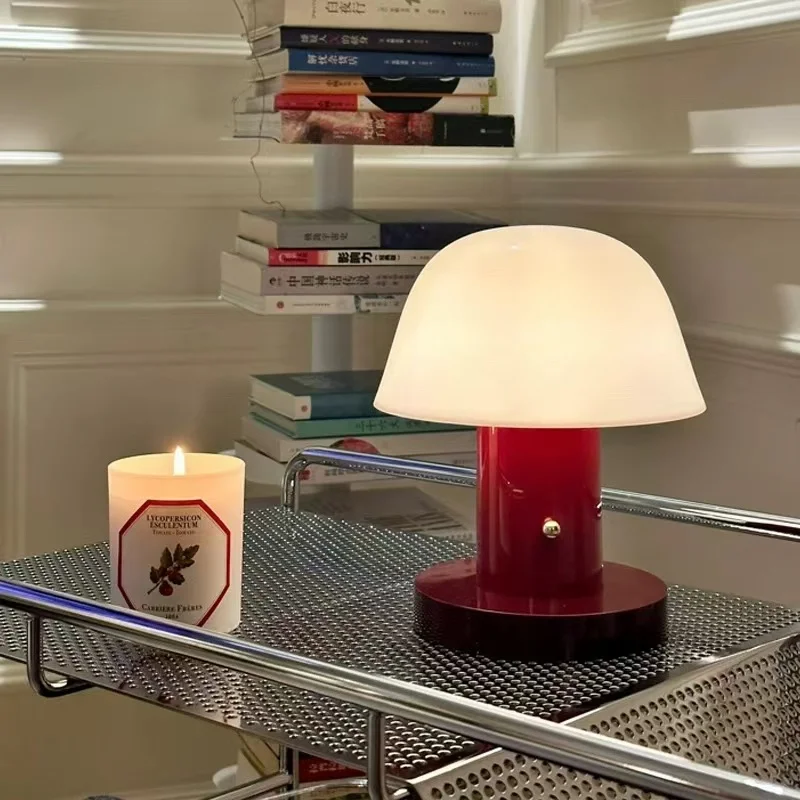 Mushroom Table Lamp USB Rechargeable LED Touch Desk Light Night Light Piano Coating Surface Love Gift Lamp led night light,night light,led night lamp
