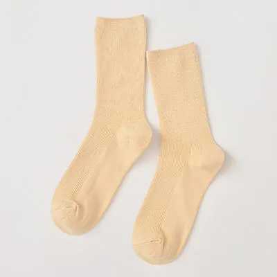 Klein Blue Women's Retro Fashion Crew Socks - Harajuku Style in Trendy Solid Colors