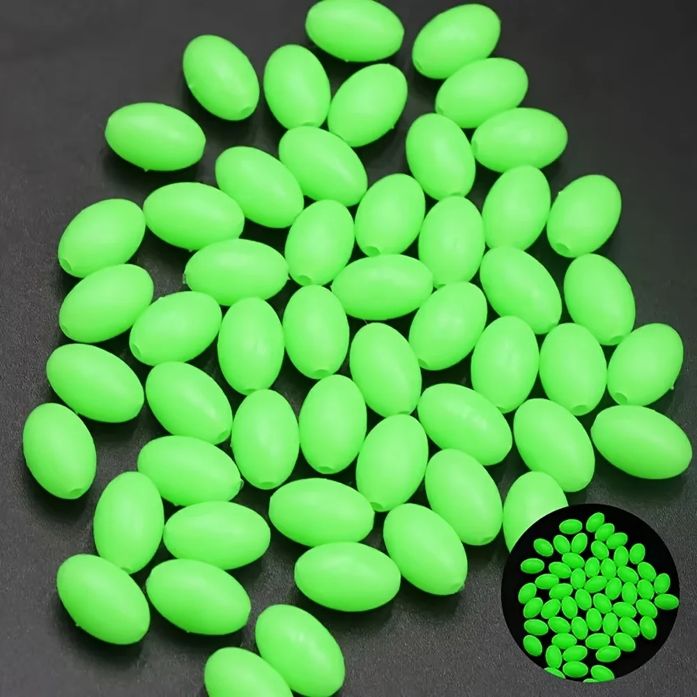 400/900 pieces bait olive beads fluorescent night light plastic bait bead set with anti-collision beads and protective beads