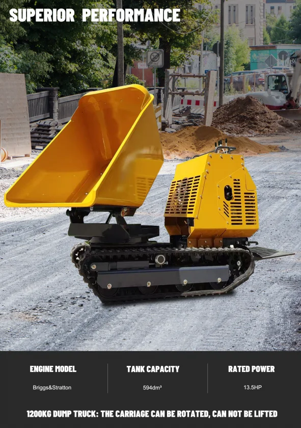 Hocheffizienter 1200KG Raupenkipper für Kleine Räume Lagerung & Transport im Lager – Detail 3