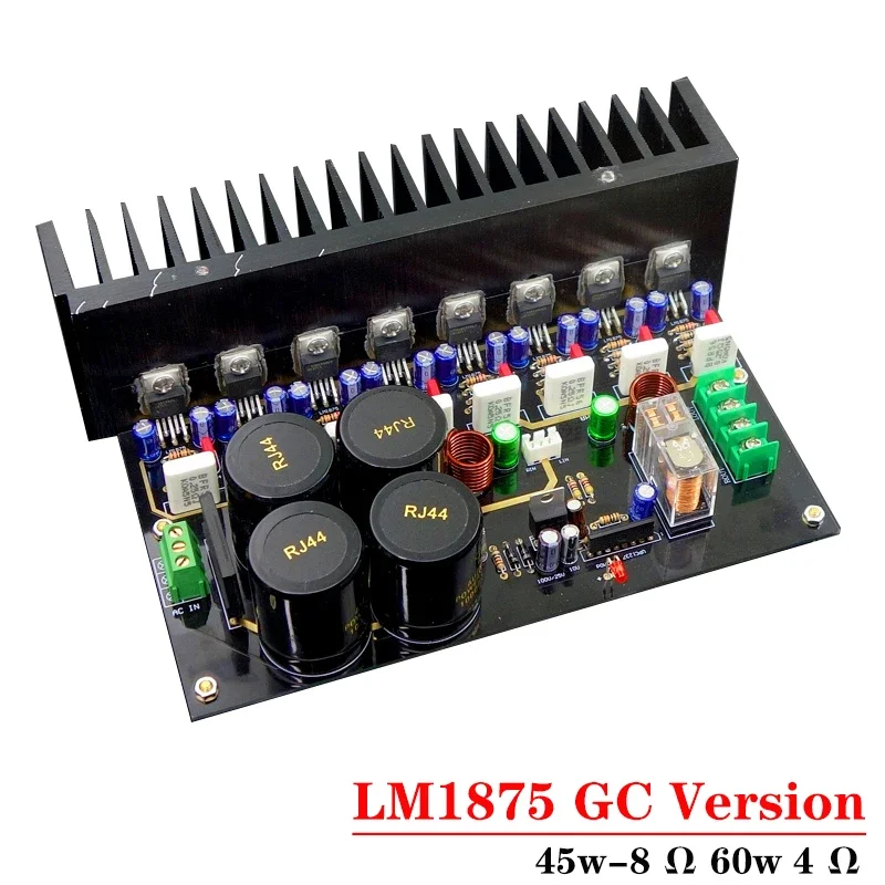 LM1875 A 클래스 파워 앰프 보드, Gaincard 버전, 고출력, 낮은 왜곡, 라디에이터 Diy 키트 앰프 오디오 포함, 45w * 2