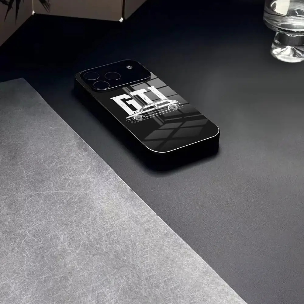 Vintage Golf MK1 G-GTI Glass Phone Case Cover