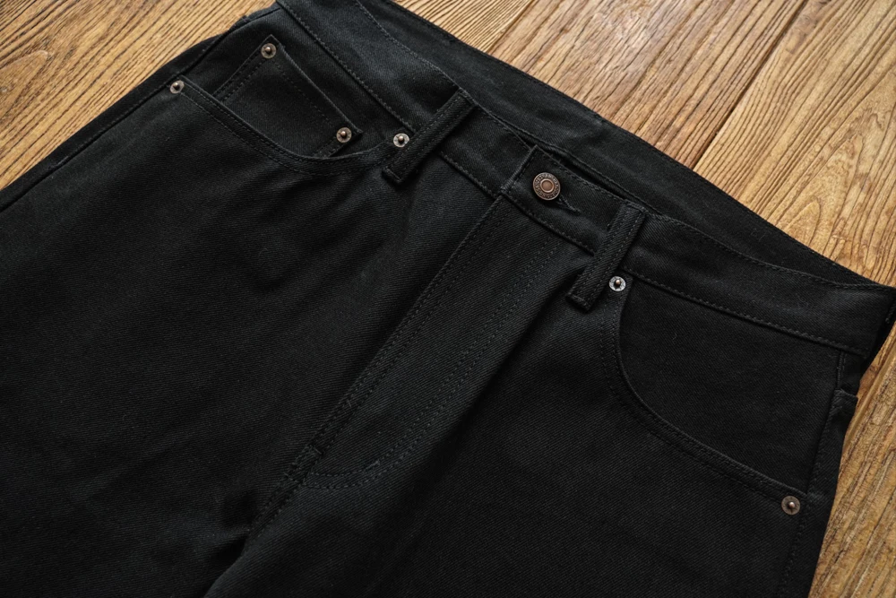 Sauce Zhan SZ6601-BL Mens Jeans Black Jeans Double-sided
