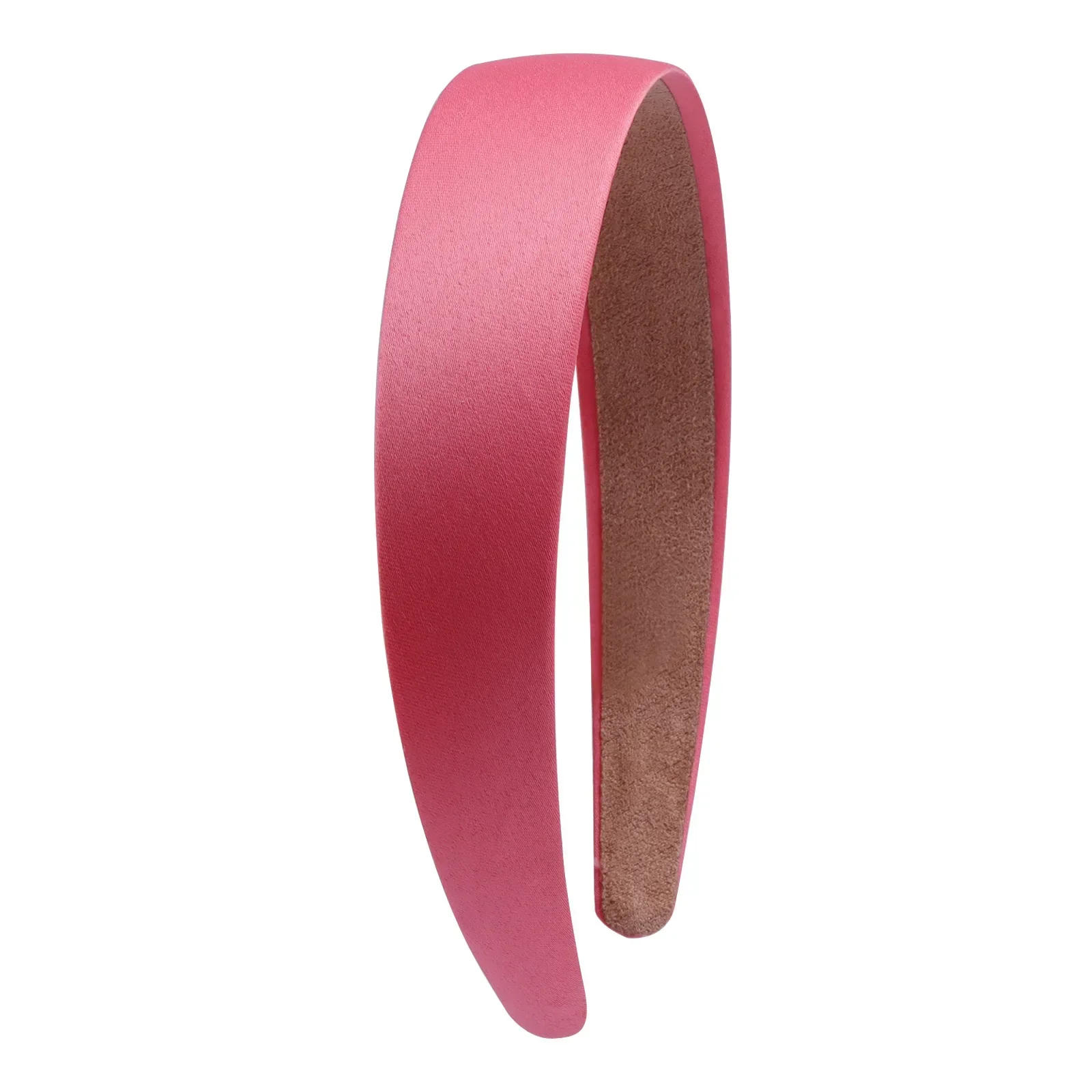 3cm Colorful Satin Wide Headband for Women - Vintage Solid Color Hair Accessory