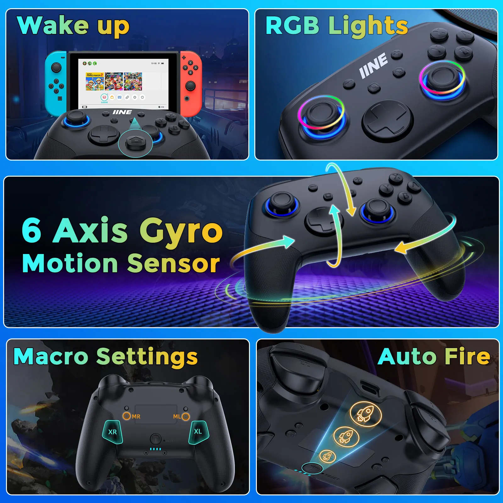 IINE    Ʈѷ, ٵ ġ, OLED, Ʈ, PC ȣȯ, ͺ  ũ  RGB 