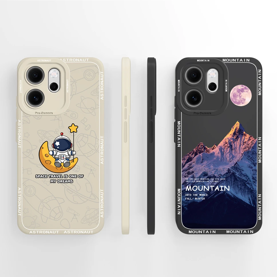 Lovely Astronaut Cartoon High-Quality Phone Case with Camera Protection and Soft Bumper