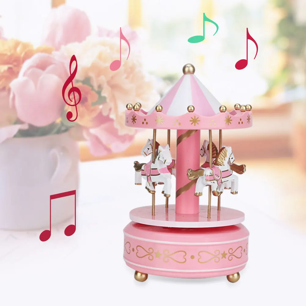 Merry-Go-Round Music Box Birthday Gift Christmas Wedding Decor