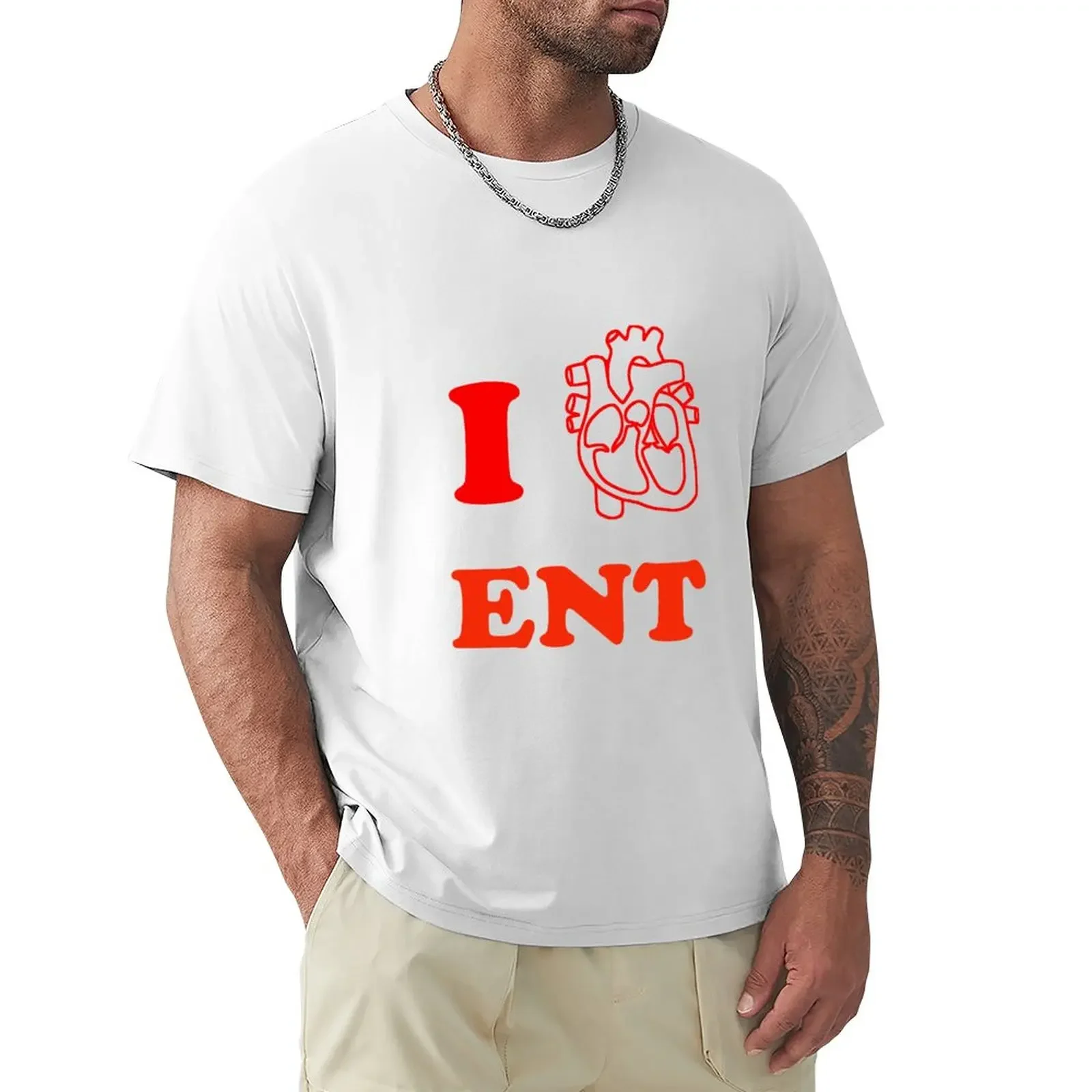 

I Heart ENT T-Shirt vintage quick-drying tops oversized t shirts for men