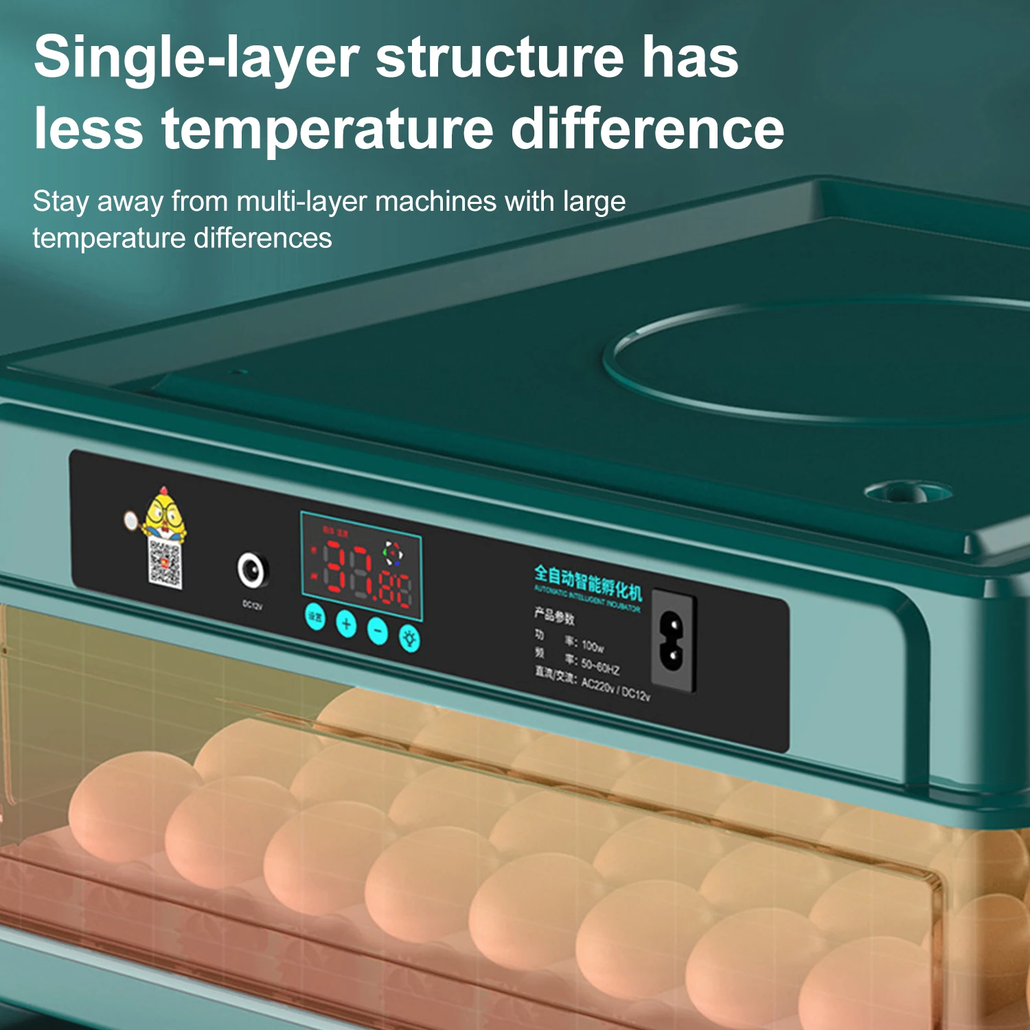 Fully Automatic Smart Home Incubator Drawer Style Automatic Water Replenishment Temperature Control