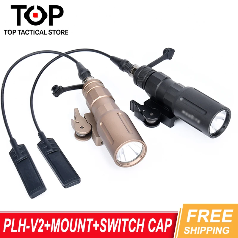 

Airsoft Tactical PLHV2 Hunting Weapon Light PLH-V2 Flashlight 1000 Lumens White LED Lamp With Picatinny Quick disassembly base
