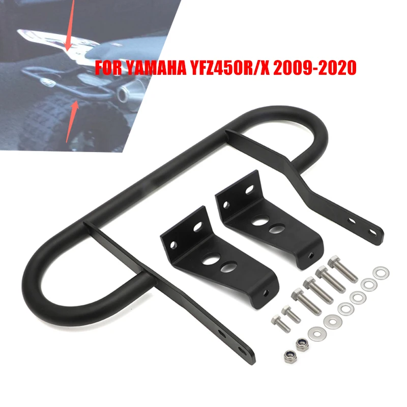 Aluminum Alloy Motorcycle Rear Handrail for Yamaha YFZ450R Wide Grab Bar Matte Black YFZ 450R YFZ450X 2009-2020