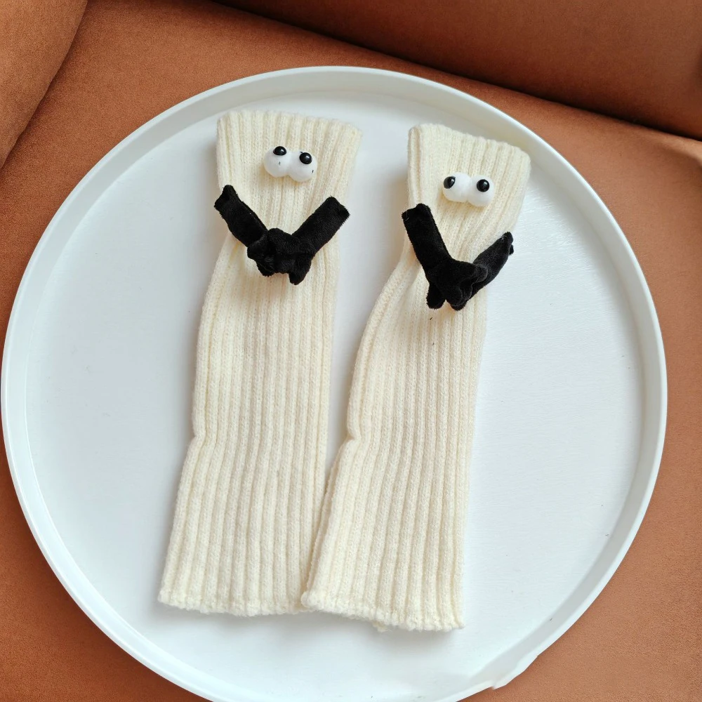 Cotton Hand Stockings Stylish Elastic Solid Color Knit Long Socks Hand And Foot Dual Use Accessories Leg Warmers Winter