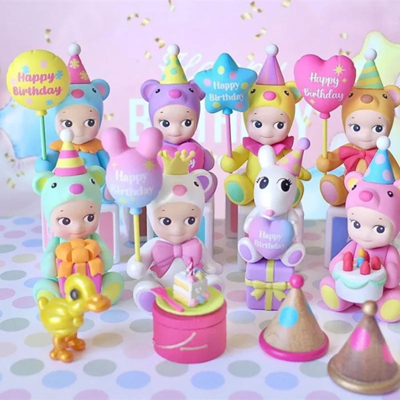 

Kawaii Sonny Angel Bear Star Balloon Anime Figure Birthday Present Statue Style Pvc Model Creative Mini Figure Cupid Doll Gift