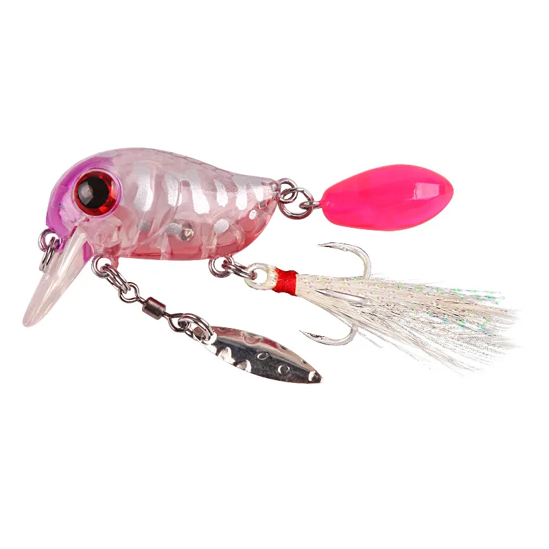 1 Stück Mini Schwimmender Chubby-Köder 5,7g/5cm Wobbler-Spinner mit Feder und Scharfen Dreifachhaken Praktisches Angelzubehör – Detail 11