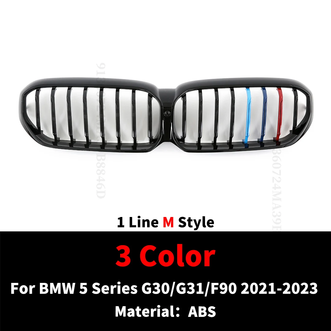 thumbnail image 1 of Rejilla de entrada de malla para parachoques delantero, rejilla de radiador, rejilla de riñón, ajuste para BMW G30 G31 Serie 5 M5 F90 2021-2023, estilo diamante, 1 of 5
