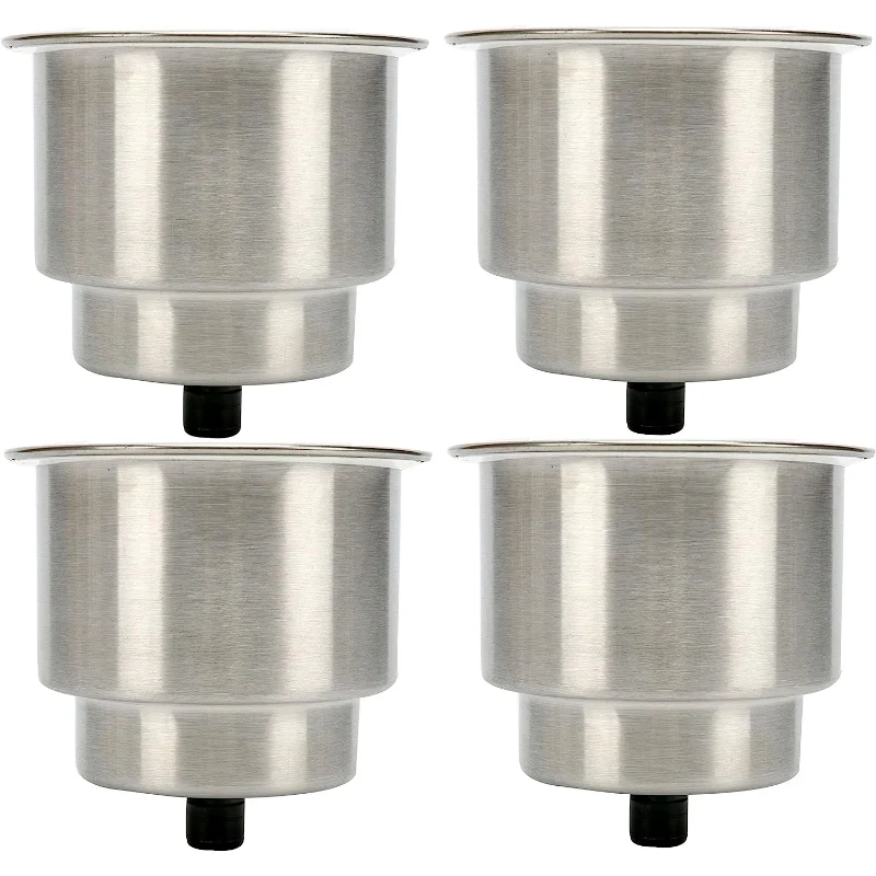 4PCSBoatCupHoldersforDrinksStainlessSteelCupHolderwithDrain