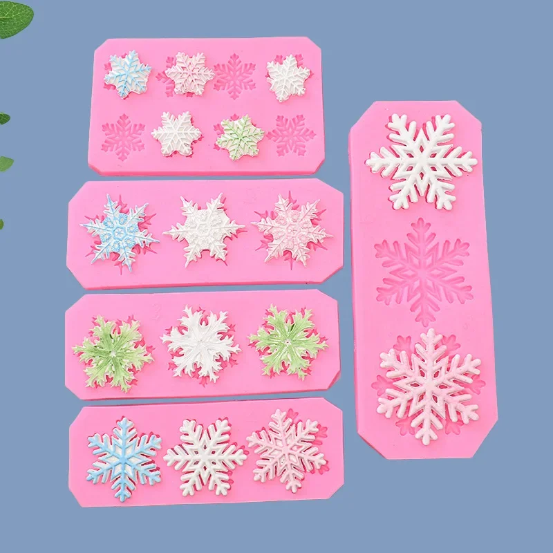 

Snowflake Christmas Fondant Silicone Mould DIY Mousse Cake Decoration Mold
