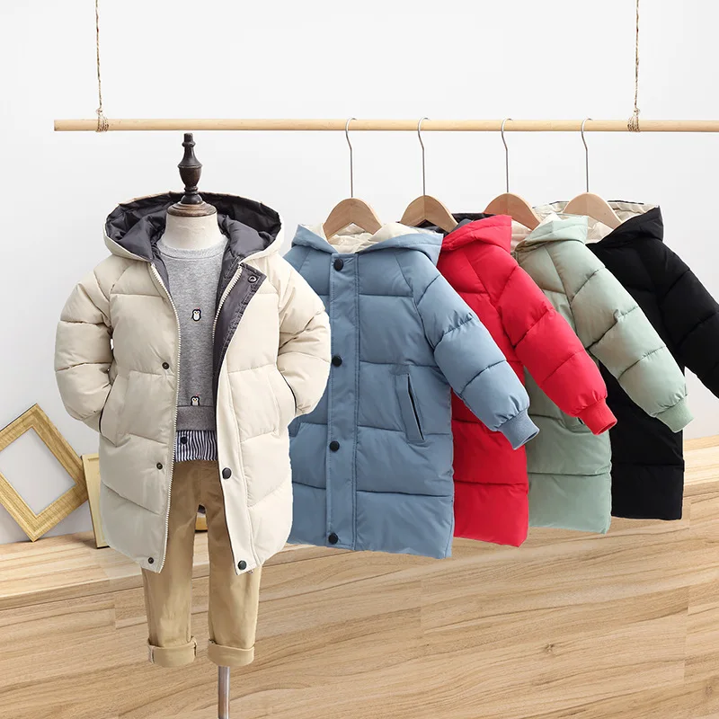 

Lawadka Winter Children's Down Jacket Boy Girl Cotton-padded Parka & Coats Thicken Warm Kids Coat Fashion Long Outerwear Clothes