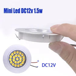 Ultrathin Light 12v 1.5W Dimmable Downlight Mini LED Ceiling Lamp Indoor Focus Recessed Round Thin Cabinet Display Spotlight