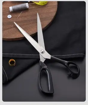 10 Inch Stainless Steel Tailor Shears for Fabric Leather Cutting Professional Sewing Craft DIY Apparel Making Tool Accessory 18