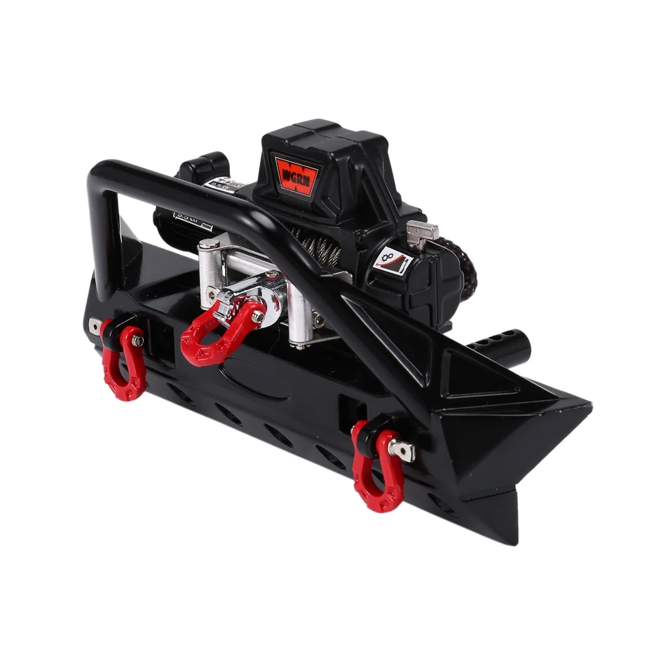 RC Front Bumper With Winch & LEDs For Axial SCX-10 Dingo/Honcho - 43mm Mount - View #4
