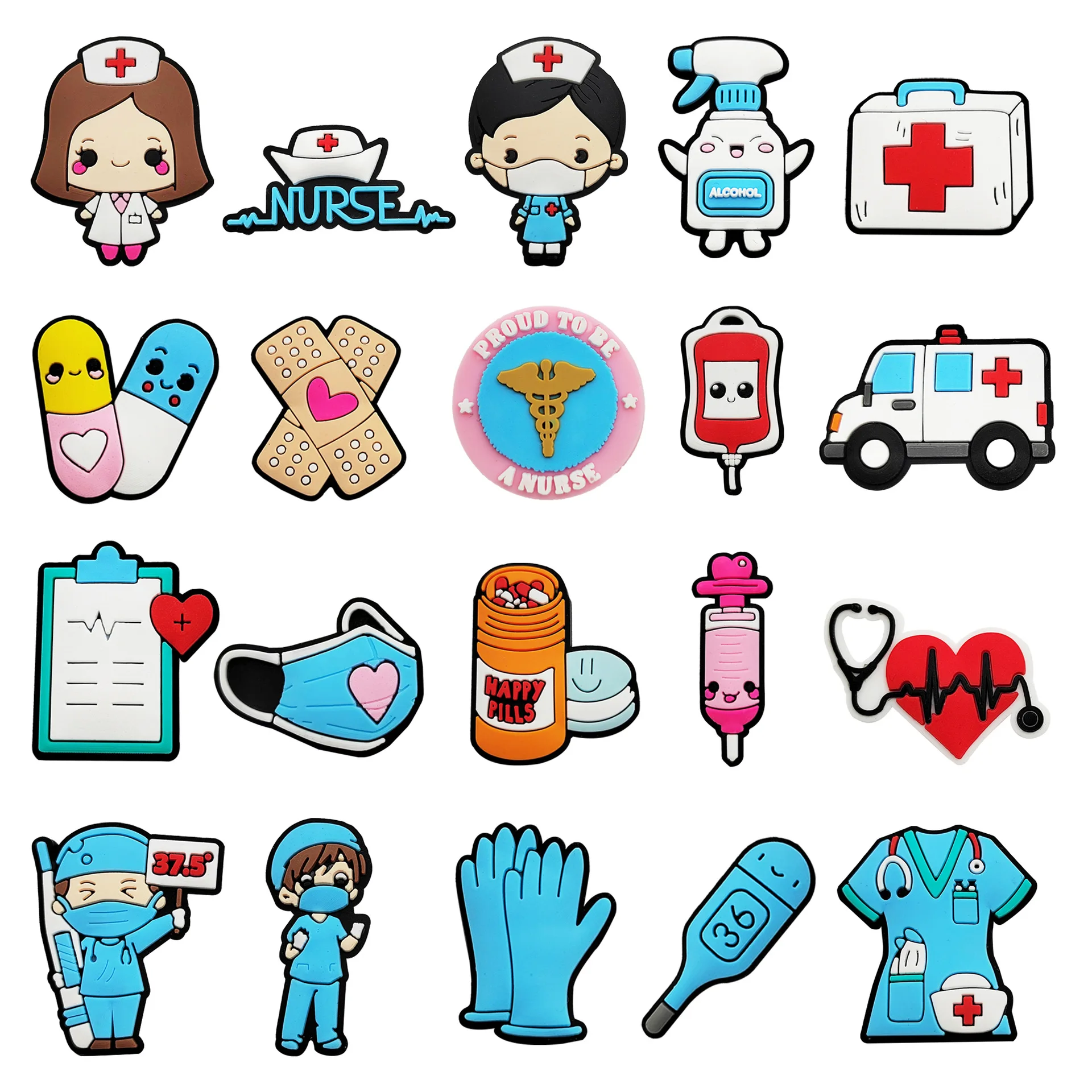 Shoe Charms Shoe Decorations 1Pcs medical doctor Shoe Charms
