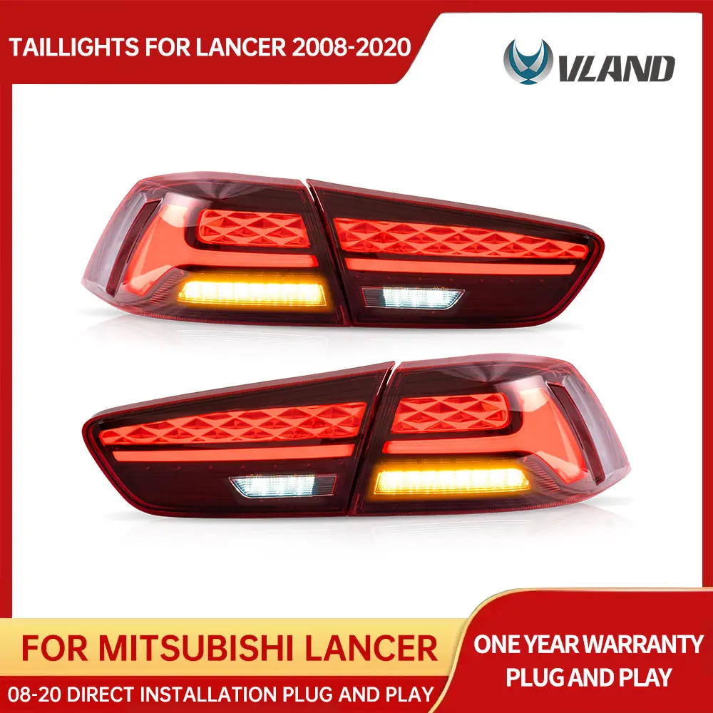 

VLAND Car Tail Lights Taillight For Mitsubishi Lancer EX EVO 2008-2020 Start UP Animation DRL Sequential Signal Lamp Assembly