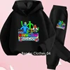 New Rainbow Friends Hoodie Sweater Sweatshirt + Pants Set Spring Fall Kids Baby Girl Boys Kids Toddler Clothes Christmas Gift 1