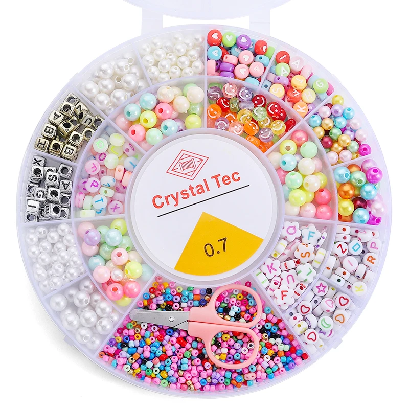 Clay Beads & Charms Jewelry Crafting Kit - DIY Alphabet & Art Kit