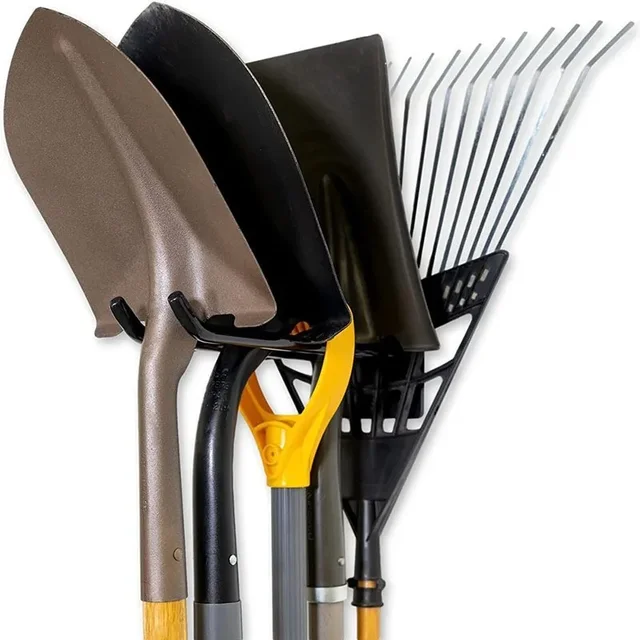 Ganci per sistema di archiviazione di attrezzi Supporto da parete per garage Organizzatore multiuso per attrezzi da giardino per gancio da parete per garage di magazzino 3