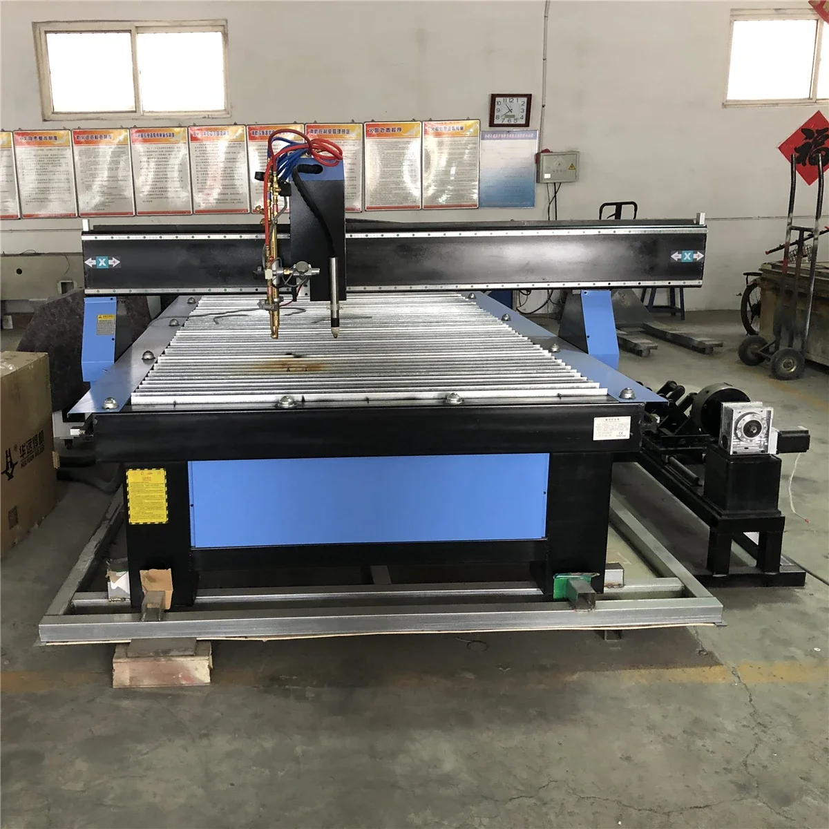 20mm Cutting CNC Plasma Cut Metal 1530 2030 Steel Pipe CNC Plasma Cutter With US Source 5*10 Metal Aluminum Cutting Machine 4