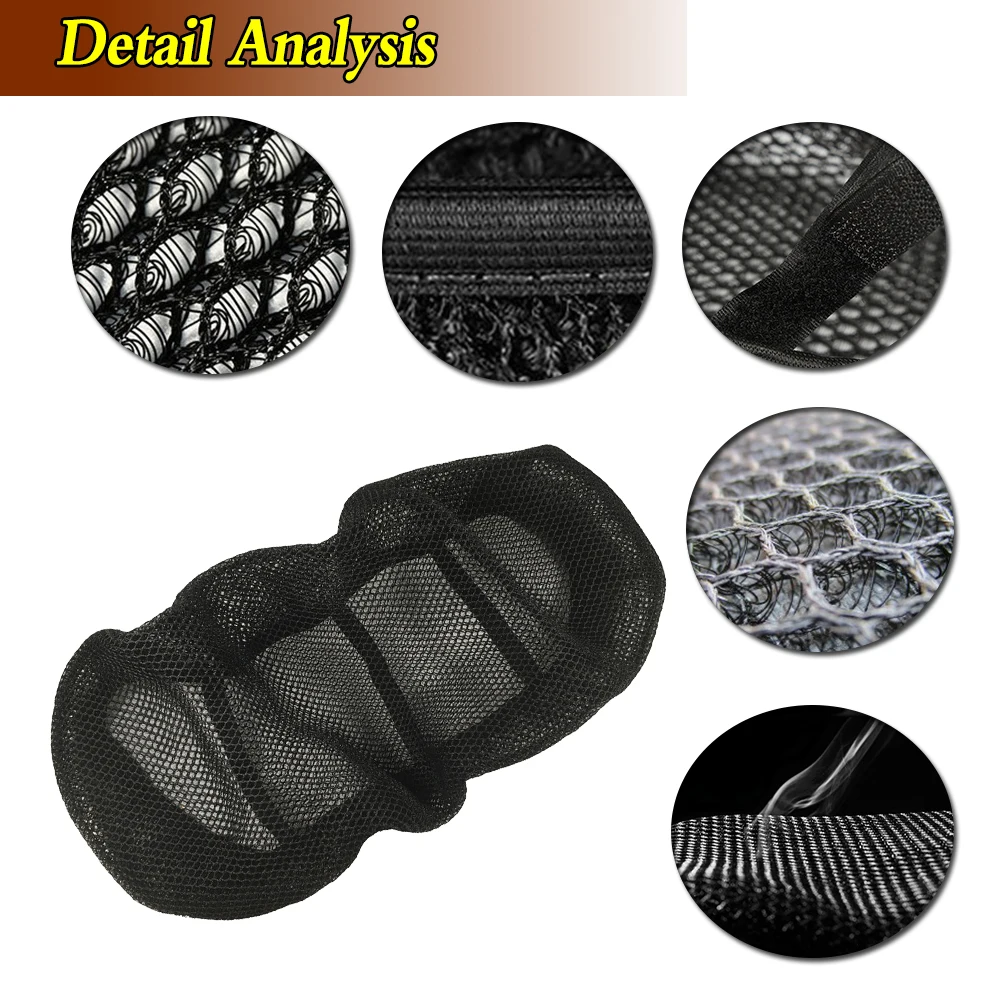 Motorcycle Accessories Rear Seat Cowl Cover Waterproof Insulation Net 3D Mesh Net Protector For Kawasaki J300 J125
