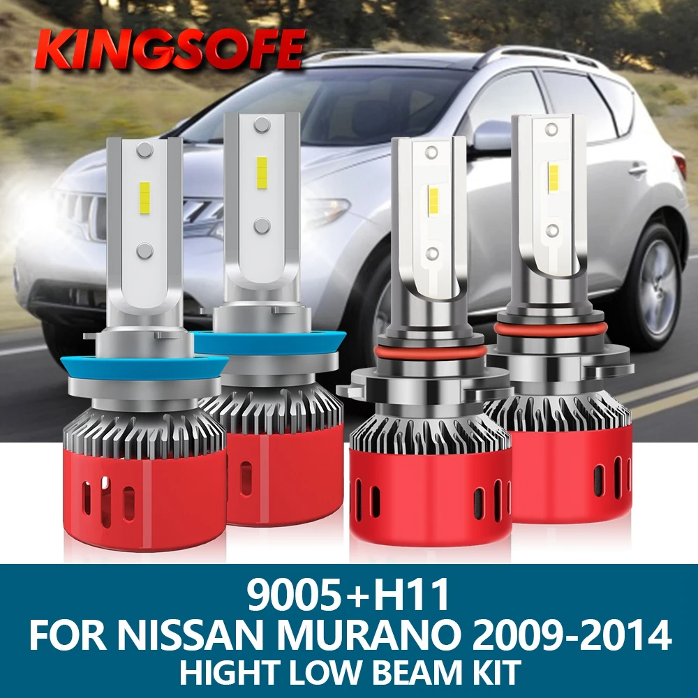 

4Pcs LED Headlight Car Light 9005 H11 HB3 25000Lm 120W CSP Chip 6000K Hight Low Beam Bulbs Kit For Nissan Murano 2010-2014 2009