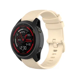 Enhanced Silicone Breathable Wristband Strap - Official 22mm/20mm - 22mm (Cream color)