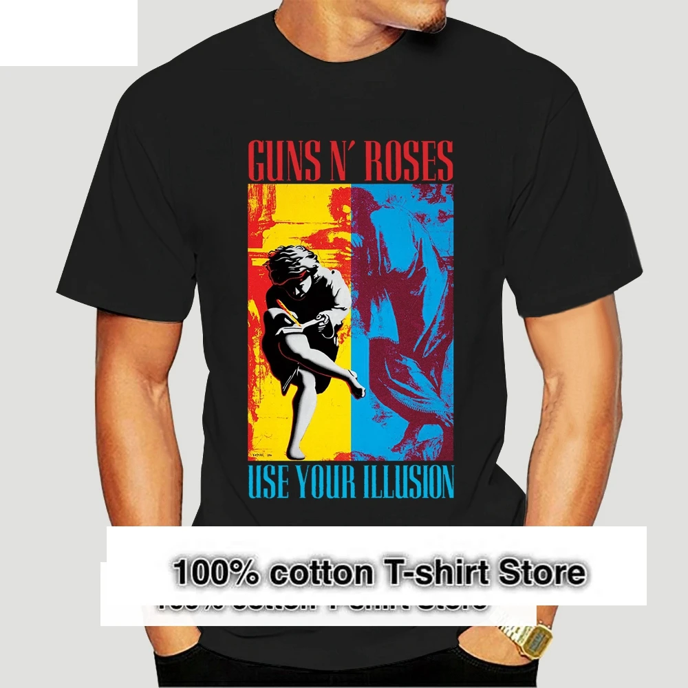 Guns N Use Your Illusion Axl Slash Poison Ratt Black Shirt Sportswear Tee Shirt 9522A _ - AliExpress Mobile