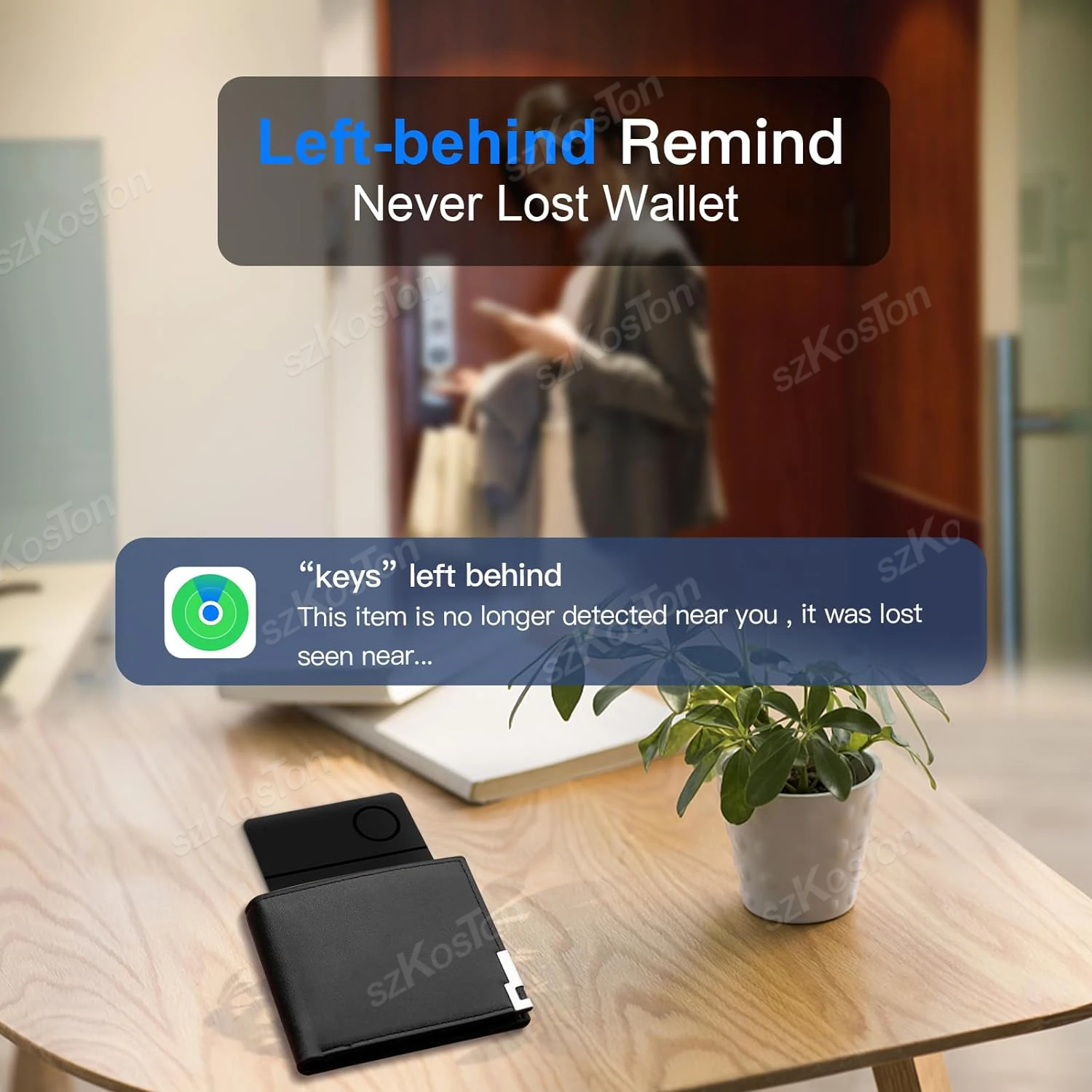 Smart GPS Card Tracker Work with IOS Find My APP Anti Lost Item Locator for iPhone Luggage Bag Key Finder Bluetooth-compatible 5