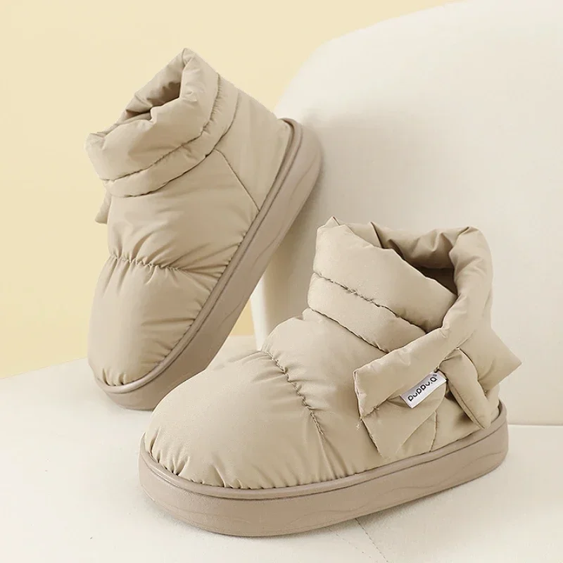 Platform Women Snow Boots Warm Thicken Plush Waterproof Boot for Couples 2023 Winter Non Slip Thick Bottom Cotton Shoes