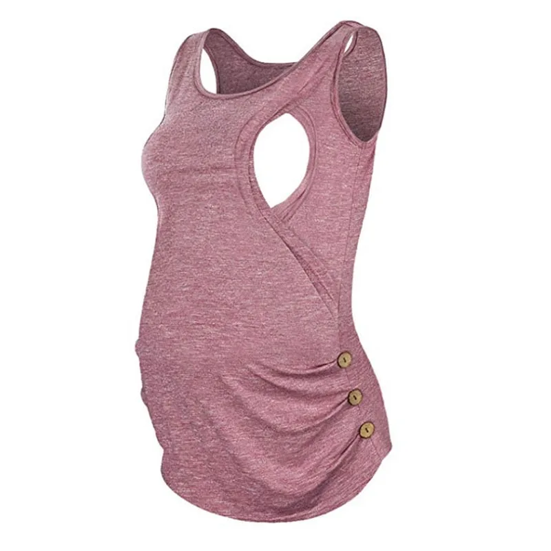 

Maternity Tanks Vest Pregnant Women Clothes For Breastfeeding Sleeveless Vest Pregnancy Clothing Maternity Casual Nursing Tops