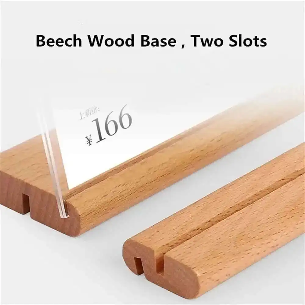 A6 T L Display Double-sided Table Desktop Acrylic Sign Holder Stand Menu Paper Holder Board Frame For Restaurant Hotel