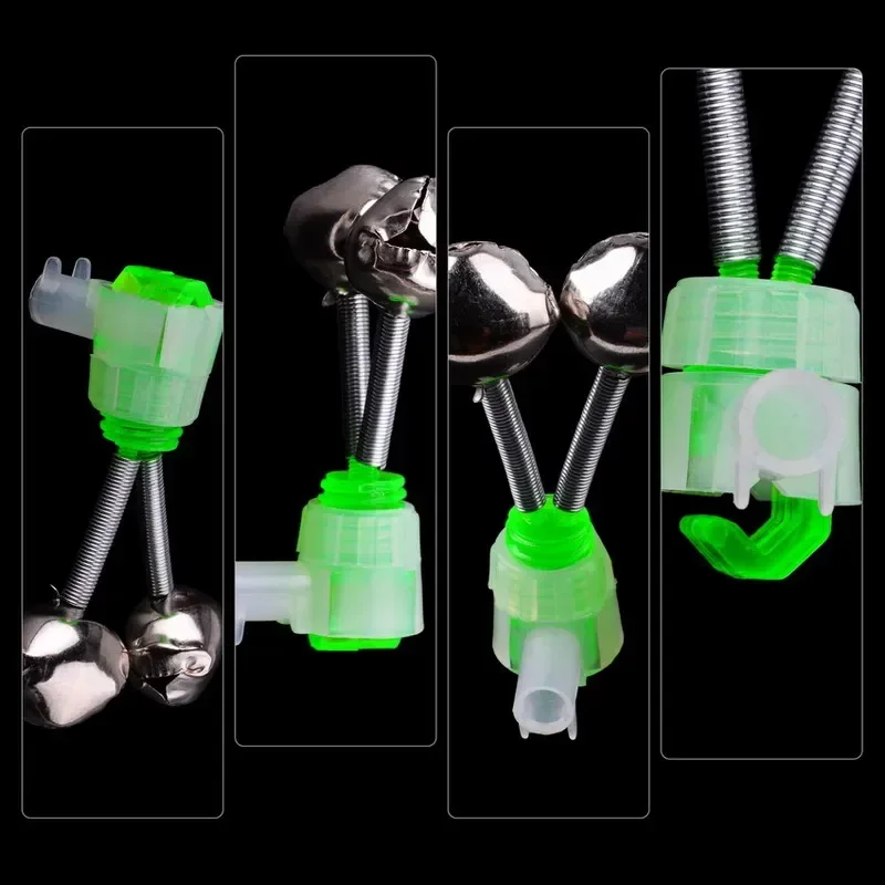 5Pcs Fishing Bell Bite Alarms Fishing Rod Clamp Tip Clip Bells Ring Carp Accessories Tackle Fish Alarm fishing accessories fishing bite alarm fishing tackle