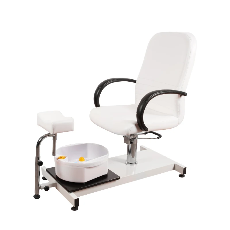 

Modern Professional Foot Bath Spa Nail Salon Adjustable White Manicure Pedicure Chair Foot Washing Chair