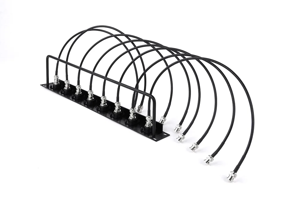 1U-8D Video BNC Schrank Jumper Frame Panel Verkabelung Verteilerrahmen, RG58 50/75 Ohm BNC Stecker auf Stecker Verlängerung RF Koaxialkabel – Detail 5