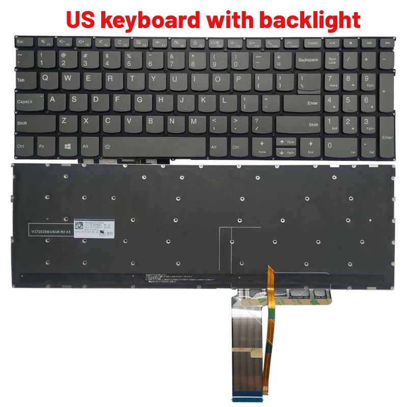 EUA Reino Unido teclado portátil com luz de fundo