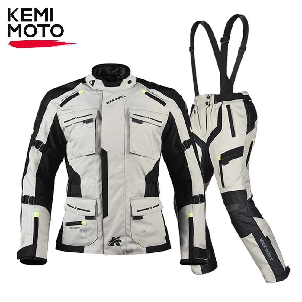 MotorcycleWinterSuitMotocrossRacingJacketPantsWaterproofWarm