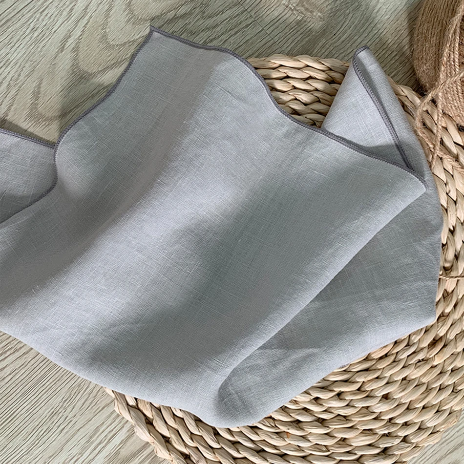 4PCS Pure Linen 100 Napkins Cloths Reusable 40x40cm Soft Comfortable