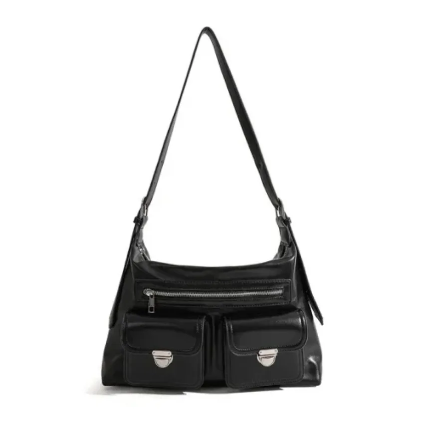 Winter Big Bag Black Soft Pu Leather Shoulder Female Hand Bags Fashion Women's Bag 2024 Luxury Designer Purses and Handbags