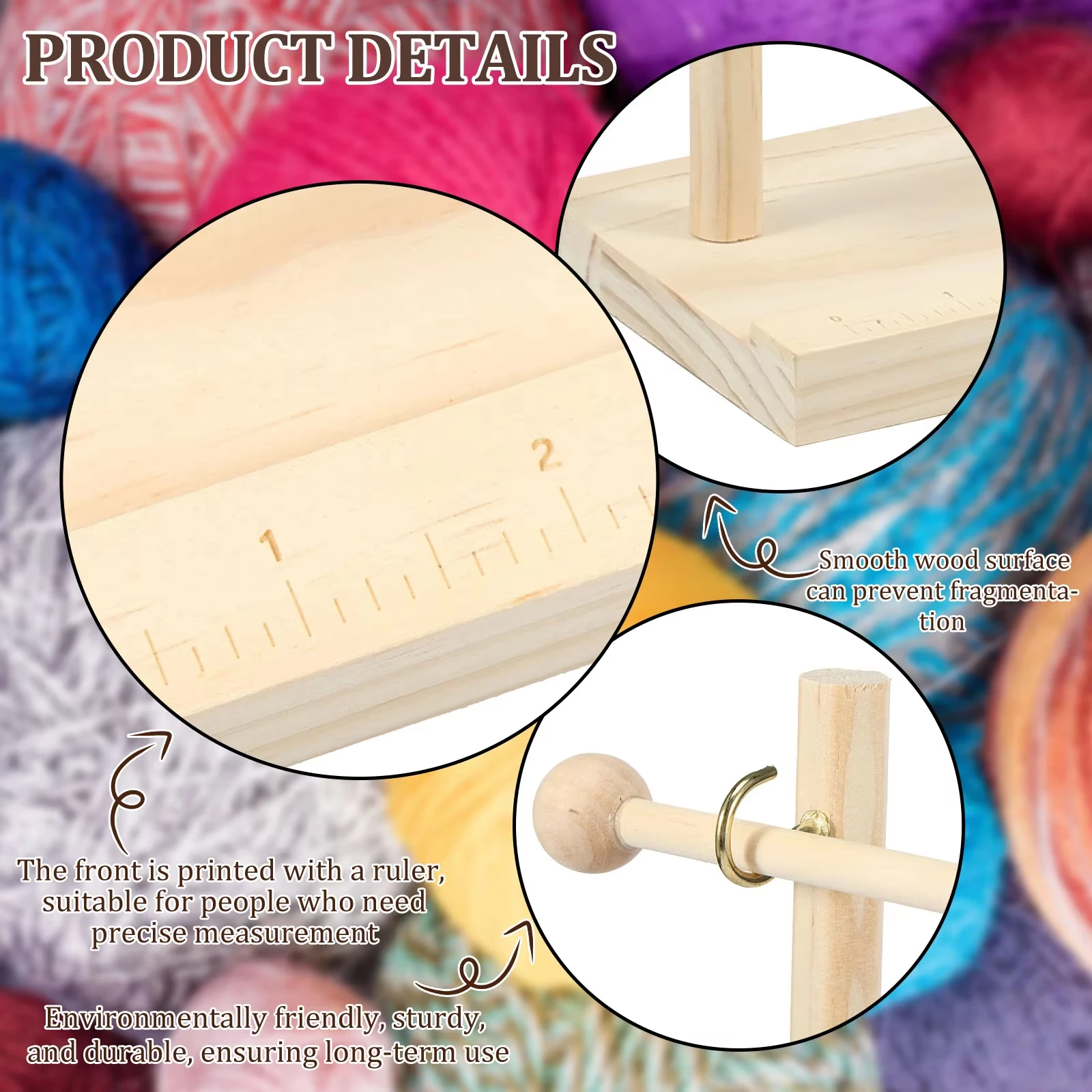 Ribbon Organizer Wooden Ribbon Holder Organizer Rack Smooth Surface Rack Holder Craft Spool